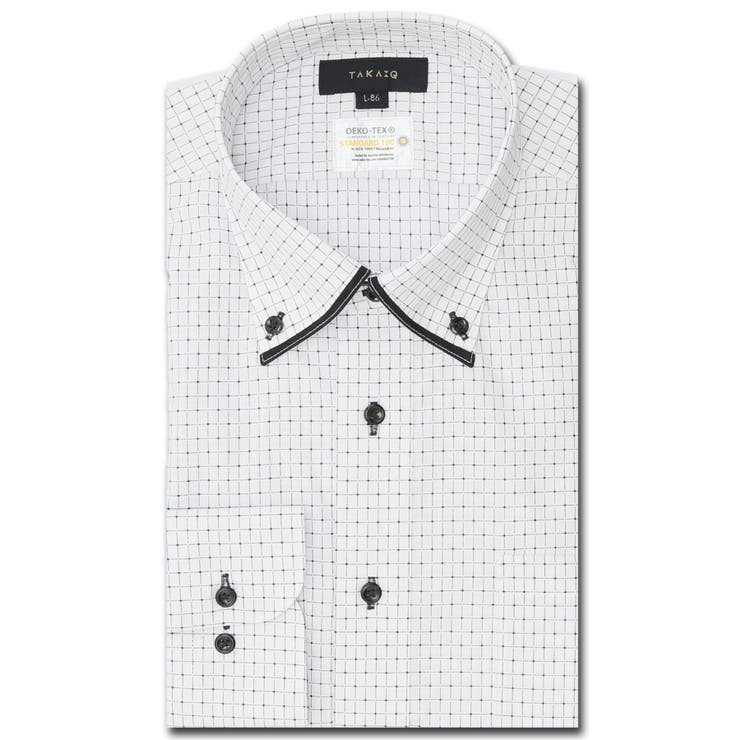 05黒 | 形態安定 吸水速乾 スタンダードフィット ドゥエボタンダウン長袖シャツ | TAKA-Q MEN