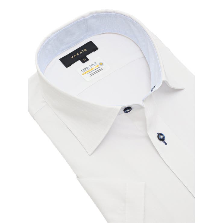形態安定 吸水速乾 スタンダードフィット ワイドカラー半袖シャツ | TAKA-Q MEN | 詳細画像2 