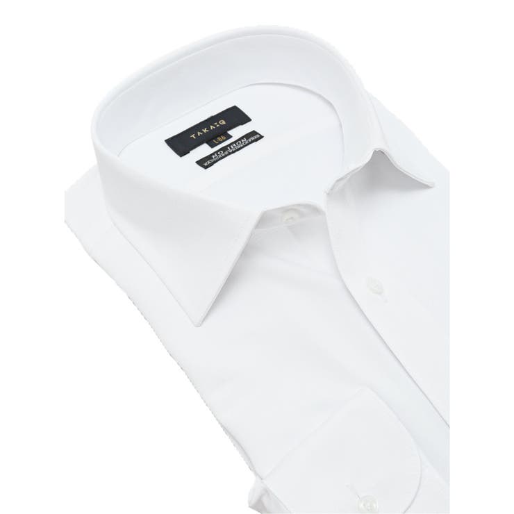 ノーアイロンストレッチ スタンダードフィット ワイドカラー長袖ニットシャツ | TAKA-Q MEN | 詳細画像2 