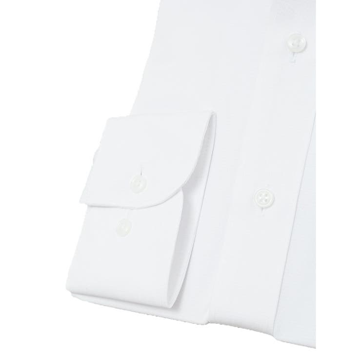 ノーアイロンストレッチ スタンダードフィット ワイドカラー長袖ニットシャツ | TAKA-Q MEN | 詳細画像3 