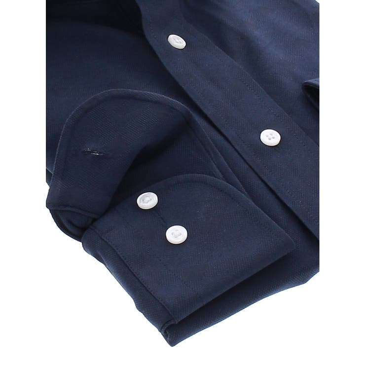 ノーアイロンストレッチ レギュラーフィットカッタウェイ長袖ニットシャツ | TAKA-Q MEN | 詳細画像3 