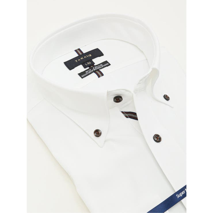 ノーアイロンストレッチ スタンダードフィット ボタンダウン長袖ニットシャツ | TAKA-Q MEN | 詳細画像2 