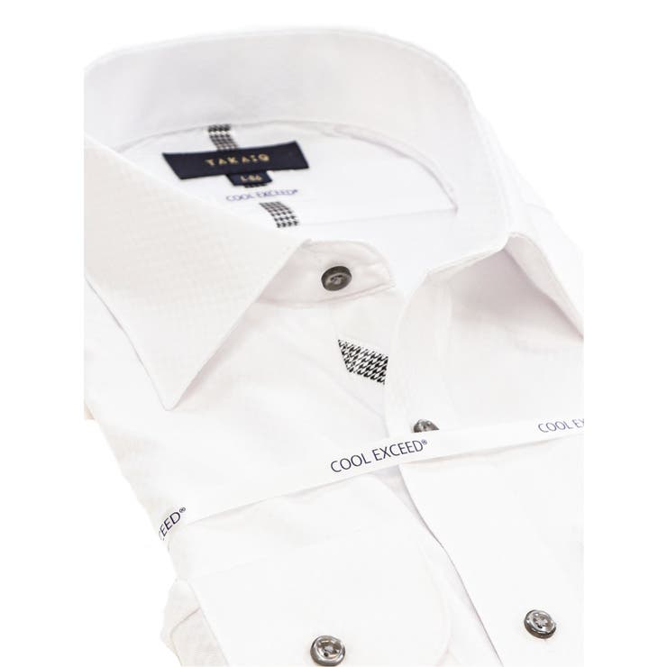 バンブーレーヨン スタンダードフィット ワイドカラー長袖シャツ | TAKA-Q MEN | 詳細画像2 