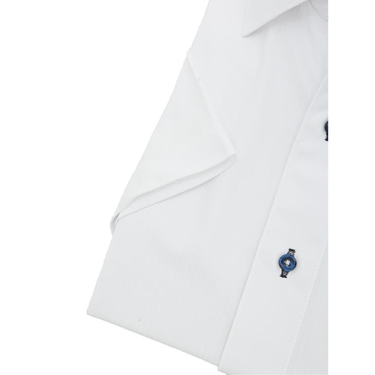 ノーアイロンストレッチ スタンダードフィット ワイドカラー半袖ニットシャツ | TAKA-Q MEN | 詳細画像3 