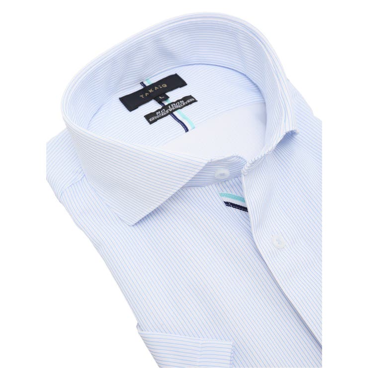 ノーアイロンストレッチ スタンダードフィット カッタウェイ半袖ニットシャツ | TAKA-Q MEN | 詳細画像2 