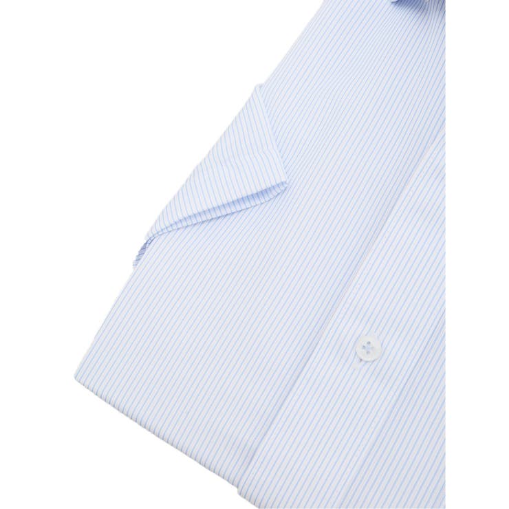 ノーアイロンストレッチ スタンダードフィット カッタウェイ半袖ニットシャツ | TAKA-Q MEN | 詳細画像3 