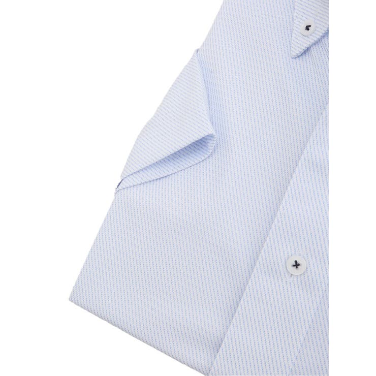 ノーアイロンストレッチ スタンダードフィット ボタンダウン半袖ニットシャツ | TAKA-Q MEN | 詳細画像3 