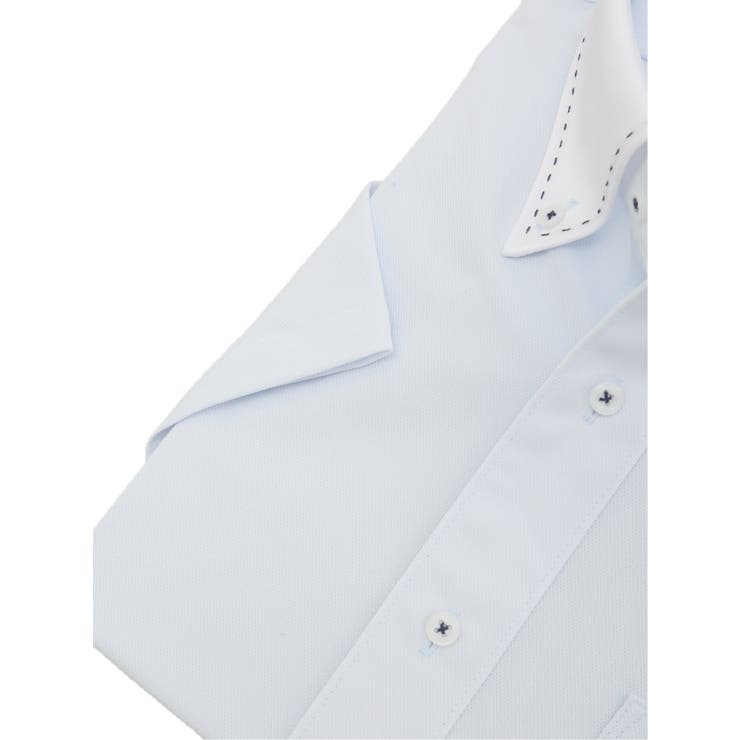 ノーアイロンストレッチ スタンダードフィット ボタンダウン半袖ニットシャツ | TAKA-Q MEN | 詳細画像3 