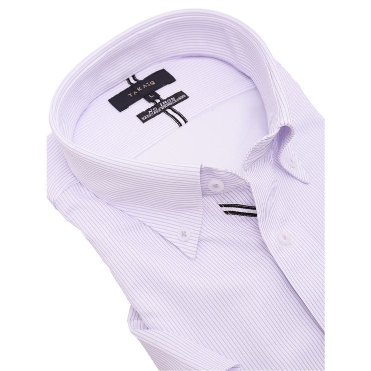 ノーアイロンストレッチ スタンダードフィット ボタンダウン半袖ニットシャツ | TAKA-Q MEN | 詳細画像2 