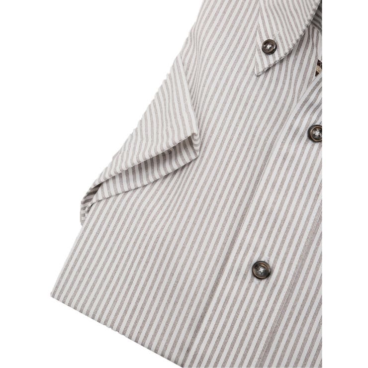 ノーアイロンストレッチ スタンダードフィット ボタンダウン半袖ニットシャツ | TAKA-Q MEN | 詳細画像3 