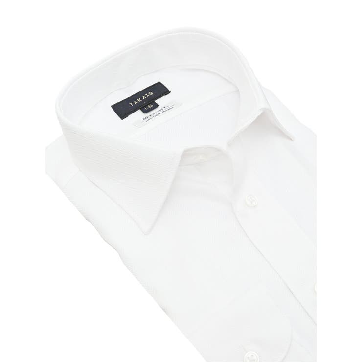 綿100% ノーアイロン スタンダードフィット ワイドカラー長袖シャツ | TAKA-Q MEN | 詳細画像2 