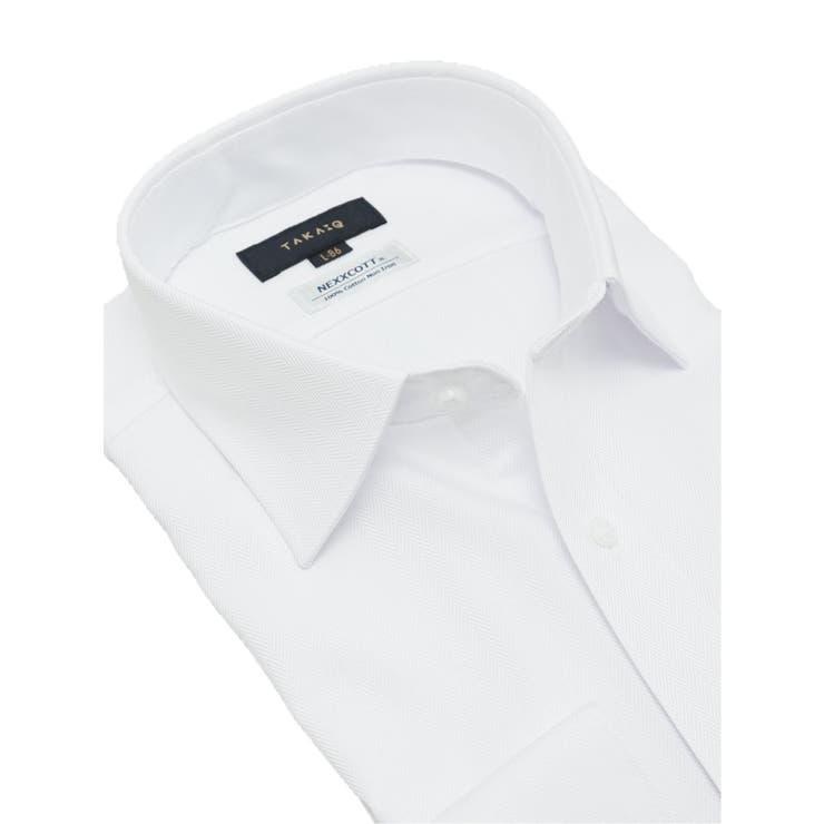 綿100% ノーアイロン スタンダードフィット ワイドカラー長袖シャツ | TAKA-Q MEN | 詳細画像2 