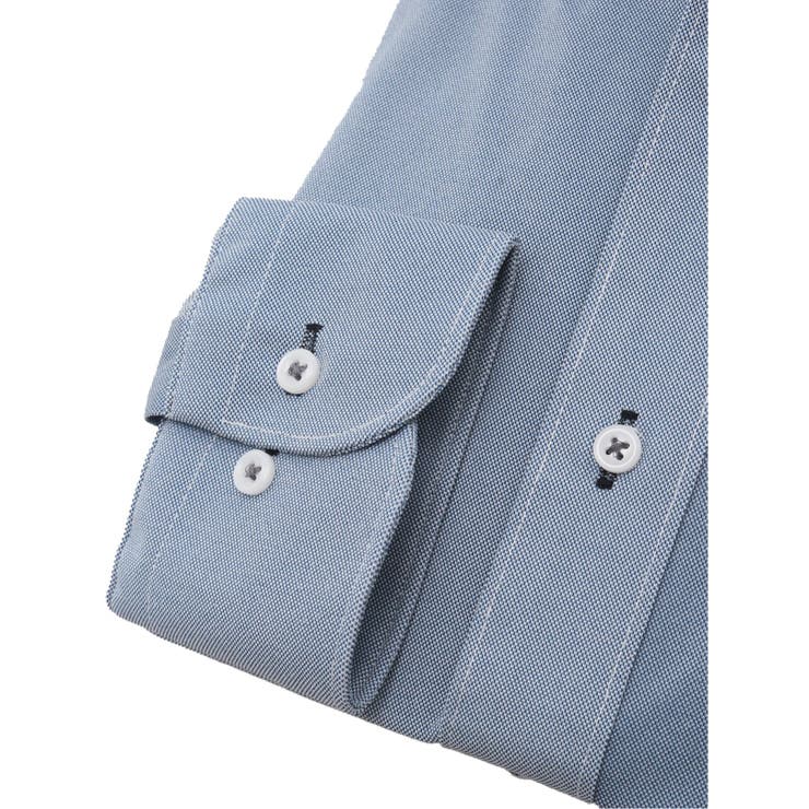 ノーアイロンストレッチ スタンダードフィット ボタンダウン長袖ニットシャツ | TAKA-Q MEN | 詳細画像3 