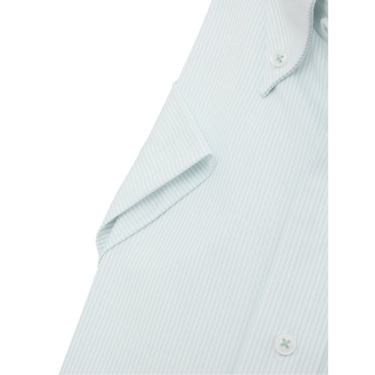 ノーアイロンストレッチ スタンダードフィット ボタンダウン半袖ニットシャツ | TAKA-Q MEN | 詳細画像3 