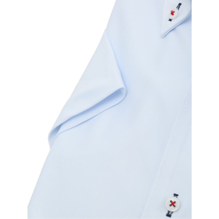 ノーアイロンストレッチ スタンダードフィット ボタンダウン半袖ニットシャツ | TAKA-Q MEN | 詳細画像3 