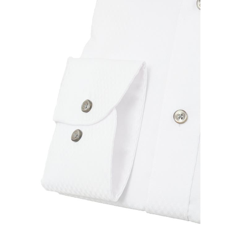 綿100% ノーアイロン スタンダードフィット ワイドカラー長袖シャツ | TAKA-Q MEN | 詳細画像3 