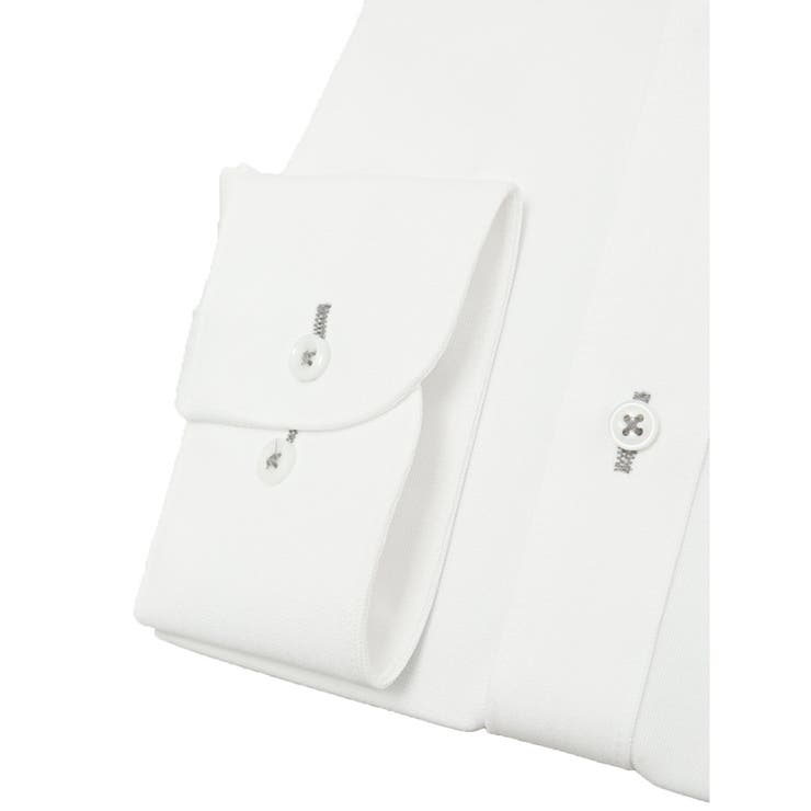 ノーアイロンストレッチ スタンダードフィット ワイドカラー長袖ニットシャツ | TAKA-Q MEN | 詳細画像3 