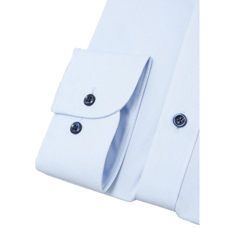 ノーアイロンストレッチ スタンダードフィット カッタウェイ長袖ニットシャツ | TAKA-Q MEN | 詳細画像3 