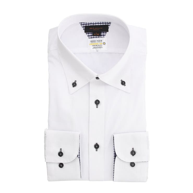 形態安定 吸水速乾 スリムフィット ボタンダウン長袖シャツ | TAKA-Q MEN | 詳細画像1 