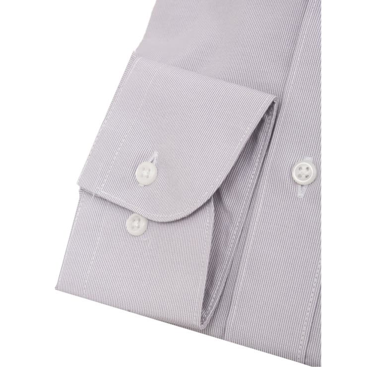 【WEB限定】形態安定 吸水速乾 スタンダードフィット ワイドカラー長袖シャツ | TAKA-Q MEN | 詳細画像3 