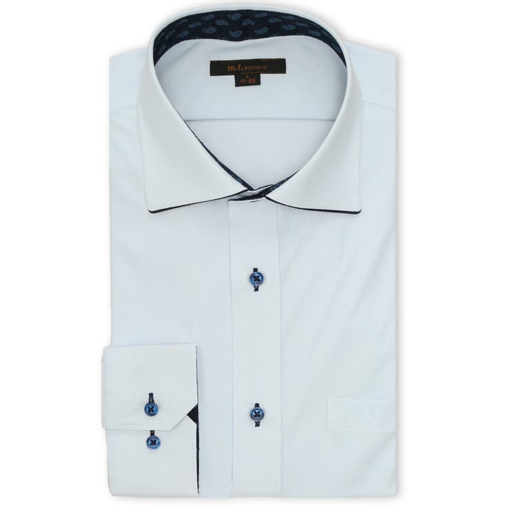 ノンアイロンストレッチ NEWスタンダードフィット ワイドカラー長袖ニットシャツ | TAKA-Q MEN | 詳細画像1 