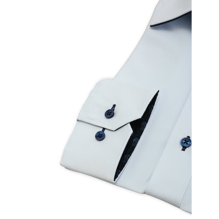 ノンアイロンストレッチ NEWスタンダードフィット ワイドカラー長袖ニットシャツ | TAKA-Q MEN | 詳細画像3 