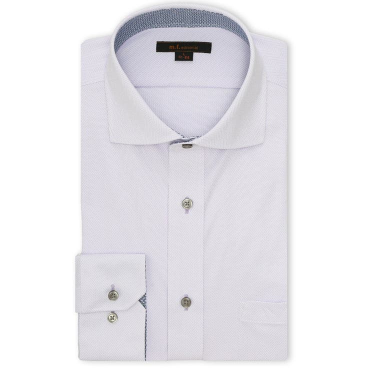 ノンアイロンストレッチ NEWスタンダードフィット カッタウェイ長袖ニットシャツ | TAKA-Q MEN | 詳細画像1 