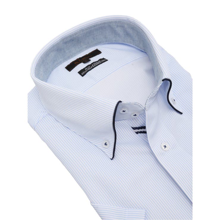 ノーアイロンストレッチ スタンダードフィット ドゥエボタンダウン半袖ニットシャツ | TAKA-Q MEN | 詳細画像2 