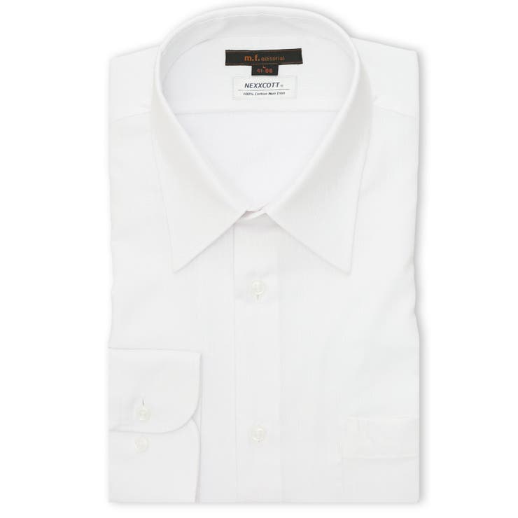 01白 | 綿100% ノンアイロン NEWスタンダードフィット | TAKA-Q MEN