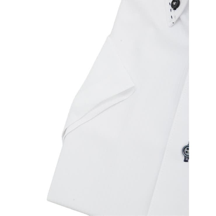 ノーアイロンストレッチ スタンダードフィット ボタンダウン半袖ニットシャツ | TAKA-Q MEN | 詳細画像3 