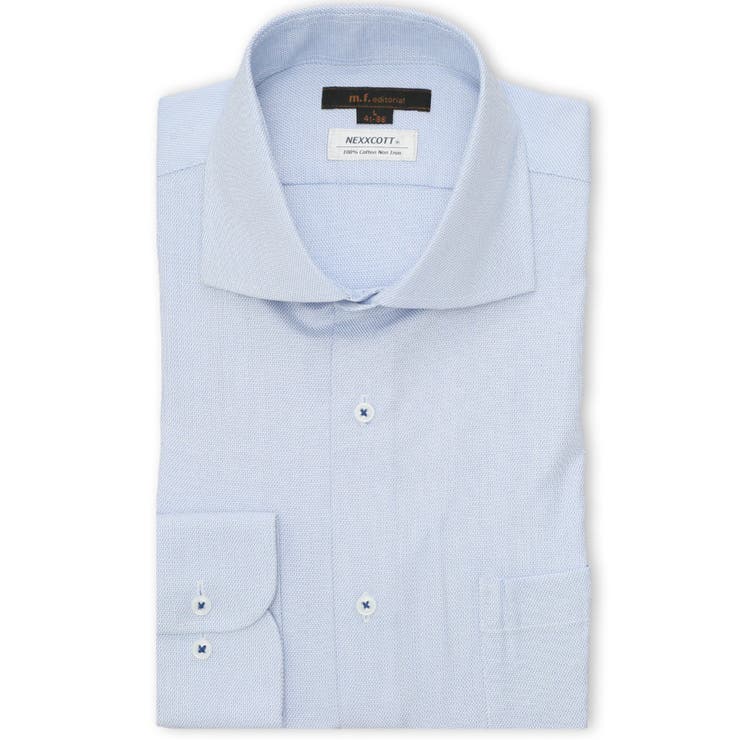 綿100% ノンアイロン NEWスタンダードフィット カッタウェイ長袖シャツ | TAKA-Q MEN | 詳細画像1 