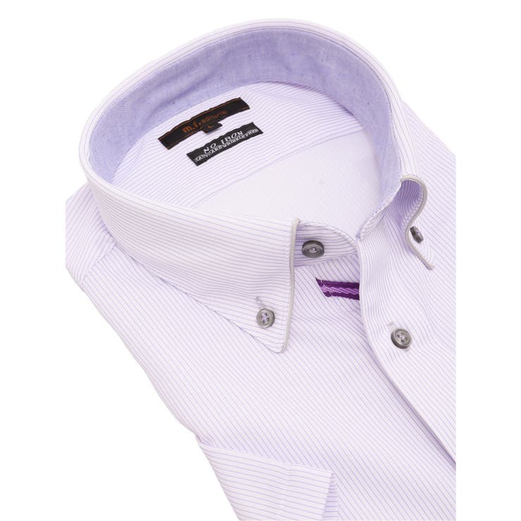 ノーアイロンストレッチ スタンダードフィット ボタンダウン半袖ニットシャツ | TAKA-Q MEN | 詳細画像2 