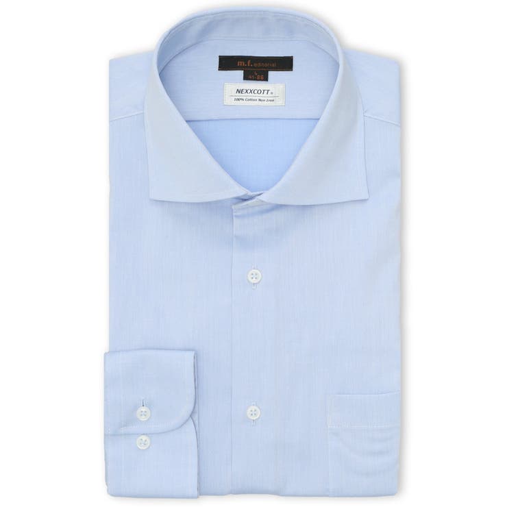 綿100% ノンアイロン NEWスタンダードフィット カッタウェイ長袖シャツ | TAKA-Q MEN | 詳細画像1 