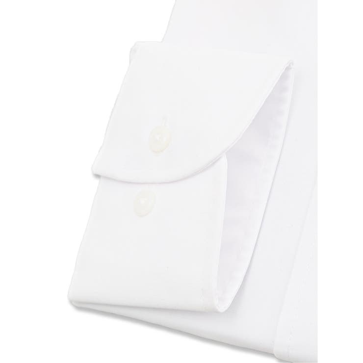 【白無地】形態安定 吸水速乾 スリムフィット レギュラーカラー長袖シャツ | TAKA-Q MEN | 詳細画像3 