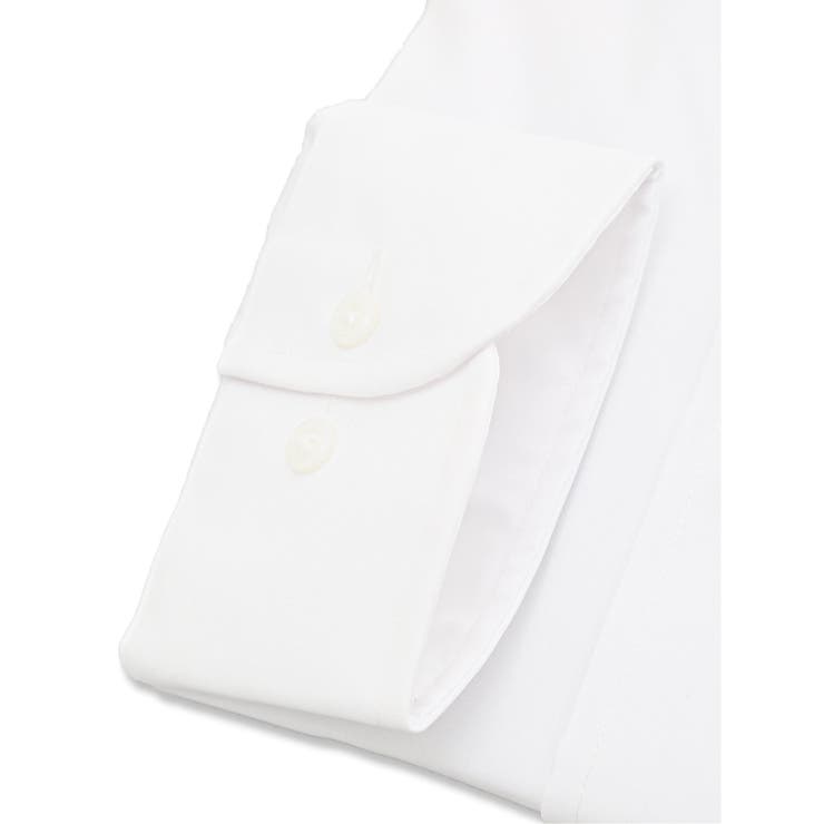 【白無地】形態安定 吸水速乾 レギュラーフィット レギュラーカラー長袖シャツ | TAKA-Q MEN | 詳細画像3 