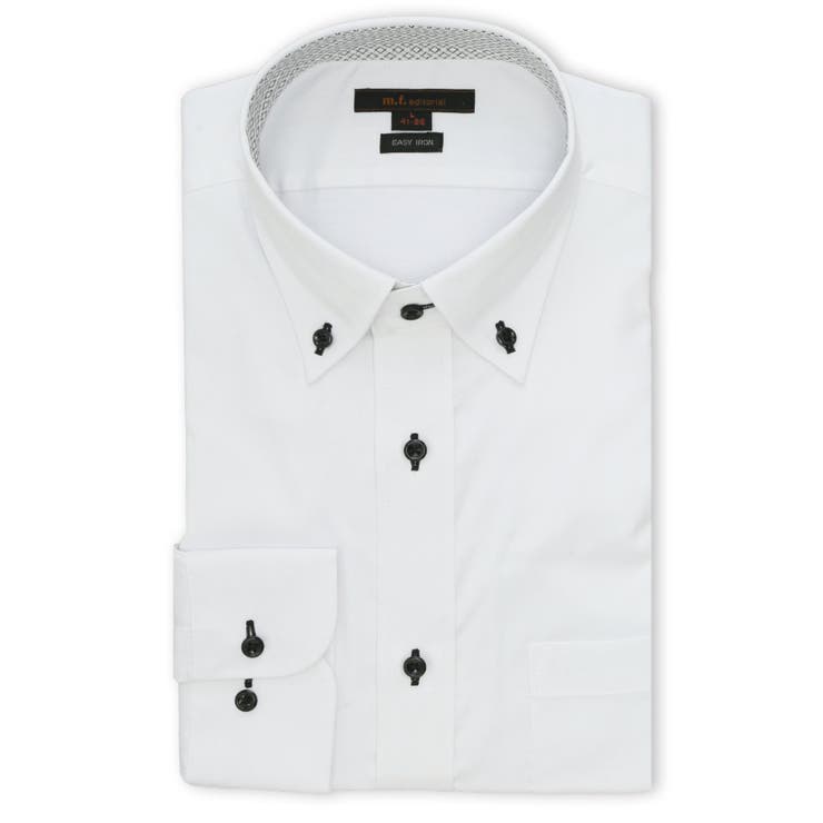 01白 | イージーアイロン ストレッチ NEWスタンダードフィット | TAKA-Q MEN