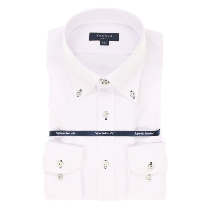 ノーアイロンストレッチ スリムフィットドゥエ長袖ニットシャツ | TAKA-Q MEN | 詳細画像1