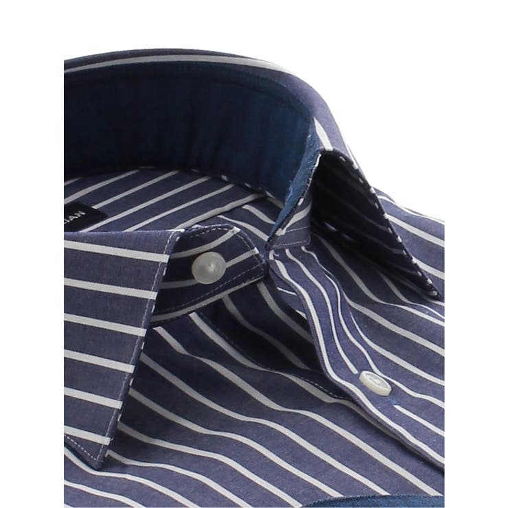 形態安定スリムフィット ワイドカラー長袖シャツ | TAKA-Q MEN | 詳細画像2 