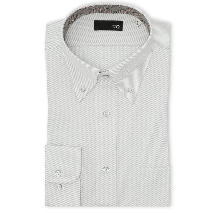 ノンアイロンストレッチ NEWスタンダードフィット ボタンダウン長袖ニットシャツ | TAKA-Q MEN | 詳細画像1 