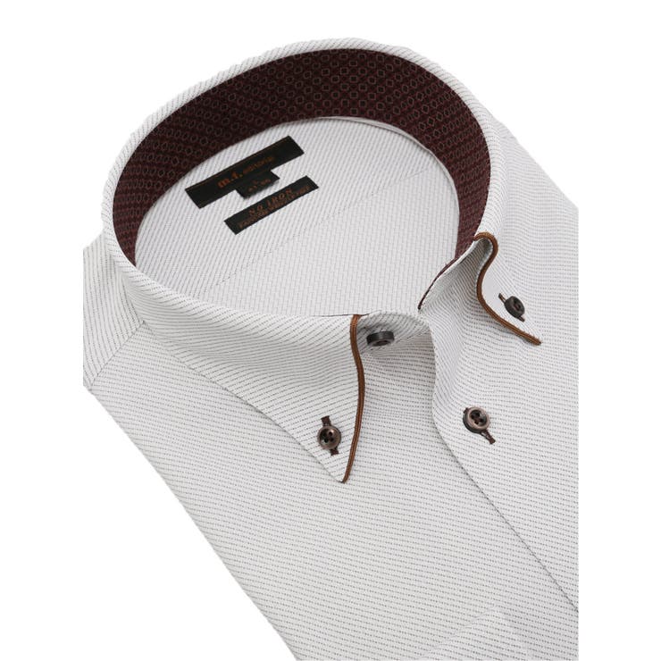 ノーアイロンストレッチ スタンダードフィット ボタンダウン長袖ニットシャツ | TAKA-Q MEN | 詳細画像2