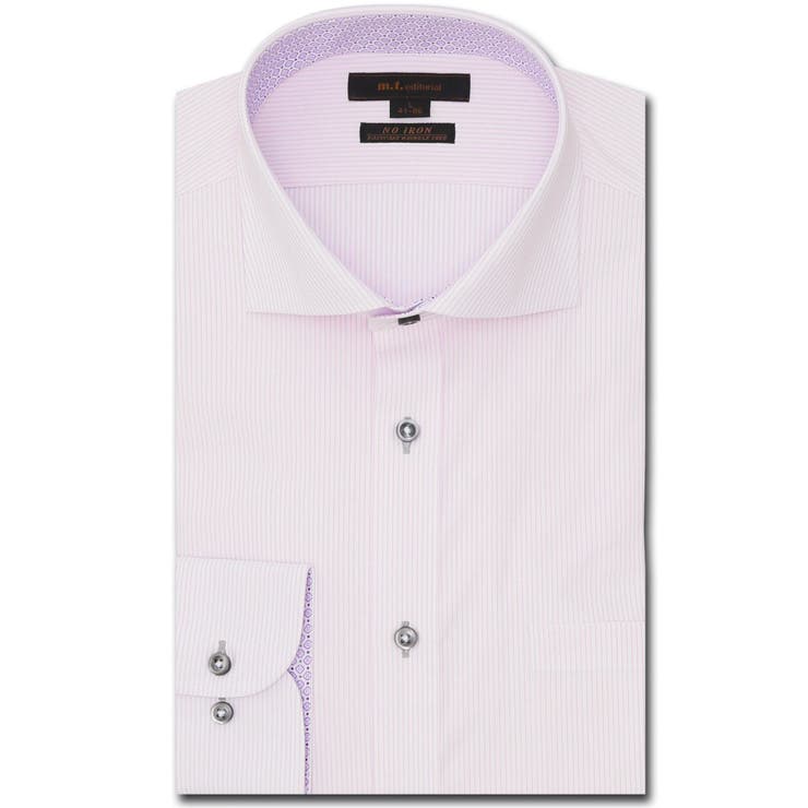 ノーアイロンストレッチ スタンダードフィット カッタウェイ長袖ニットシャツ | TAKA-Q MEN | 詳細画像1 