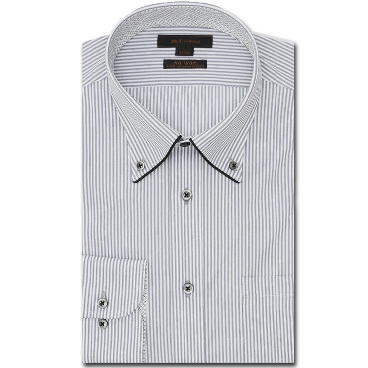 ノーアイロンストレッチ スタンダードフィット ボタンダウン長袖ニットシャツ | TAKA-Q MEN | 詳細画像1 