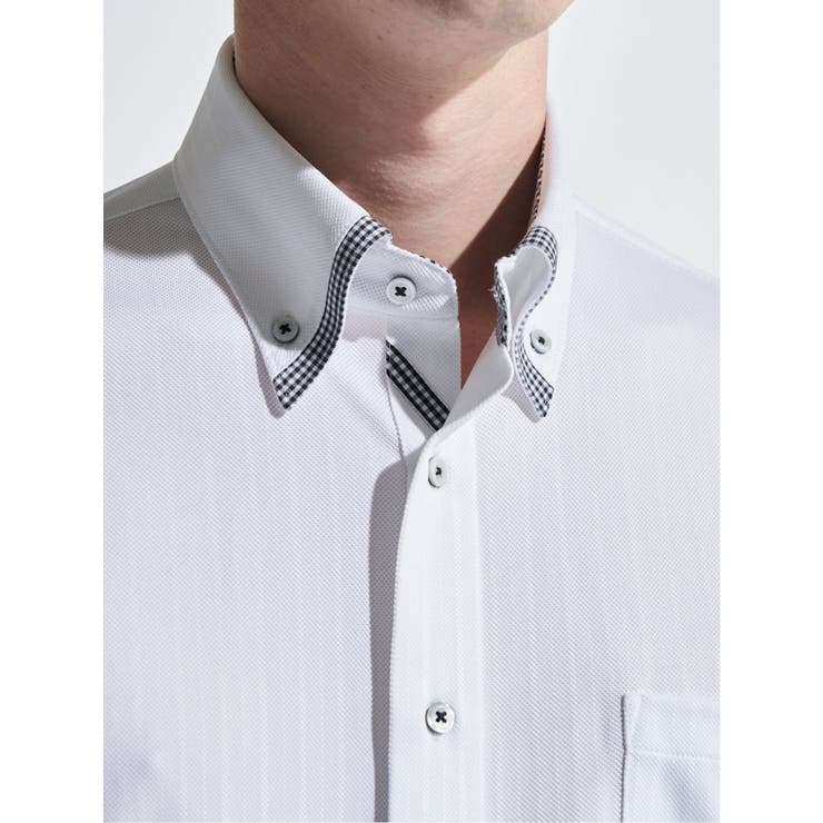 クールパス スタンダードフィット ボタンダウン半袖ニットシャツ | TAKA-Q MEN | 詳細画像2 