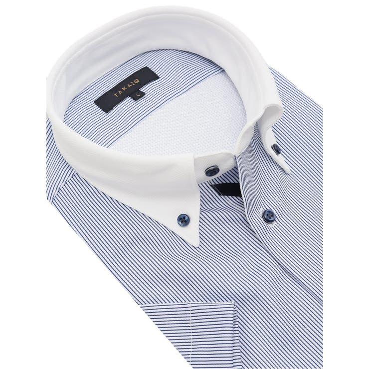 クールパス スタンダードフィット ボタンダウン半袖ニットシャツ | TAKA-Q MEN | 詳細画像2 