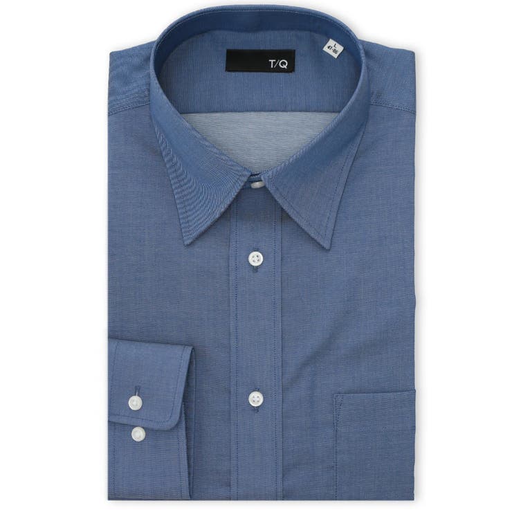 70青 | スパーノストレッチ NEWスタンダードフィット レギュラーカラー長袖ニットシャツ | TAKA-Q MEN