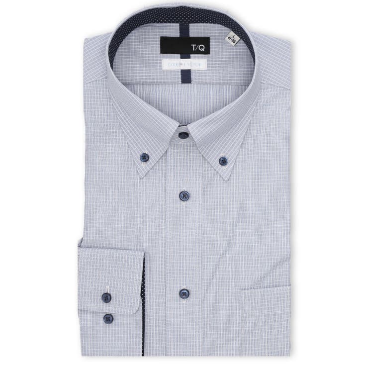 70青 | クールファクター NEWスタンダードフィット ボタンダウン 長袖シャツ | TAKA-Q MEN