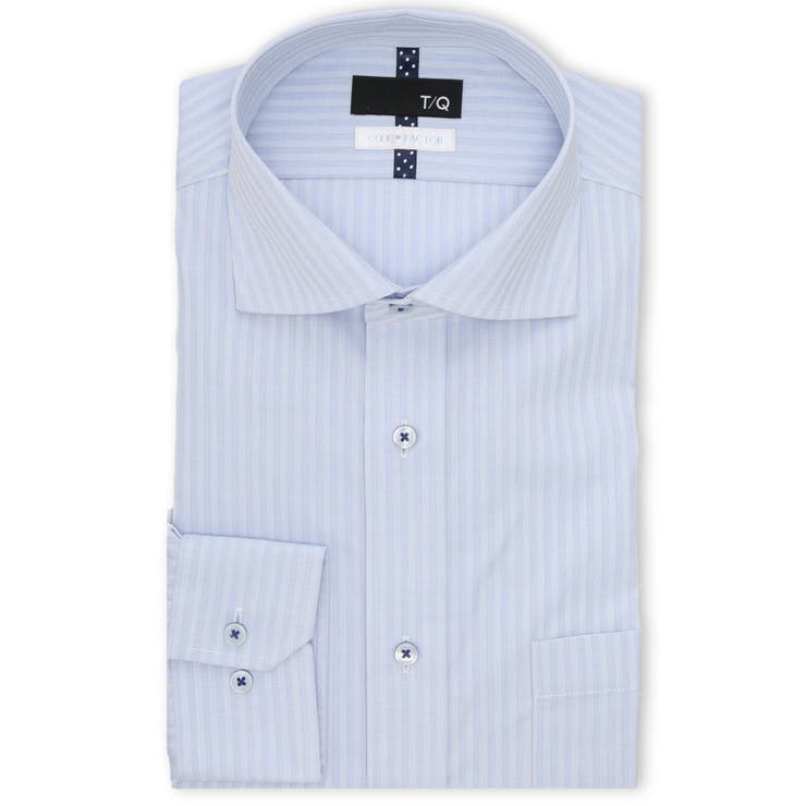 70青 | クールファクター NEWスタンダードフィット カッタウェイ 長袖シャツ | TAKA-Q MEN