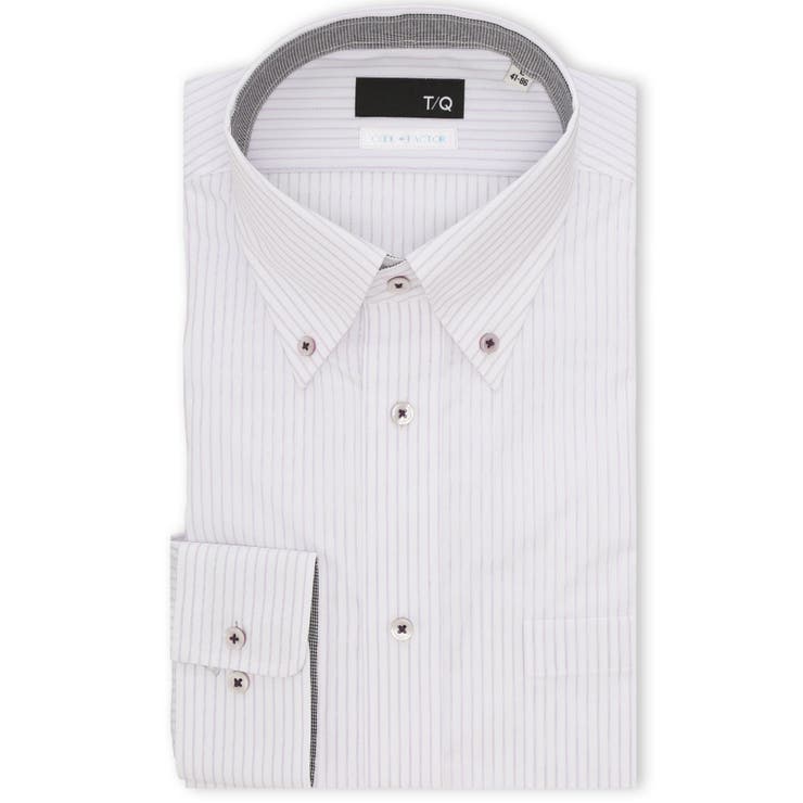 80パープル | クールファクター NEWスタンダードフィット ボタンダウン 長袖シャツ | TAKA-Q MEN