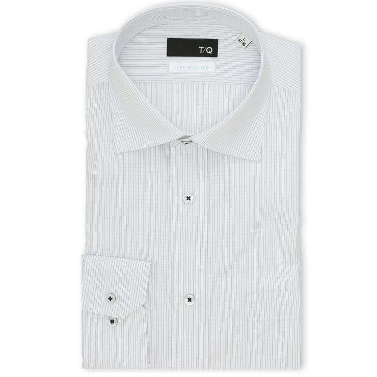 75紺 | クールファクター NEWスタンダードフィット ワイドカラー 長袖シャツ | TAKA-Q MEN