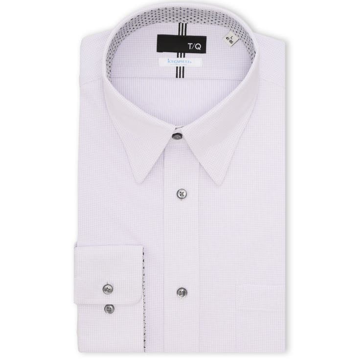 80パープル | アイスカプセル NEWスタンダードフィット ループボタンダウン長袖ニットシャツ | TAKA-Q MEN